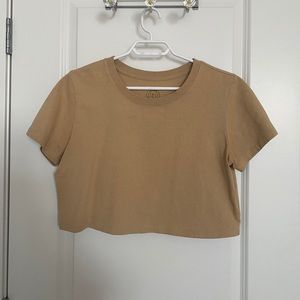 Urban Outfitters Beige cropped t shirt